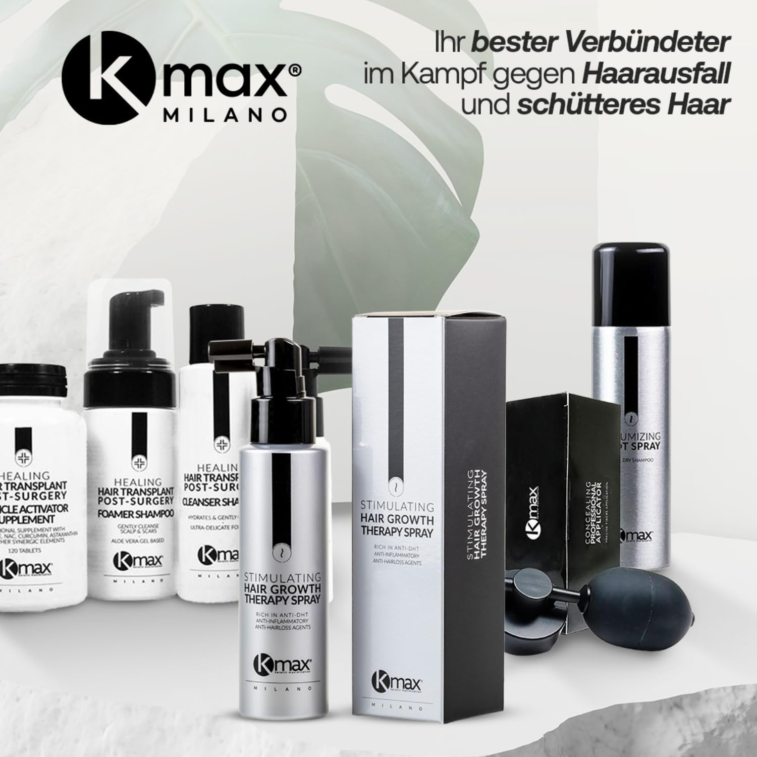 Kmax Stimulating Hair Growth Therapy Spray - Spray für Männer und Frauen mit Anti-DHT-Wirkung, Haarspray Lotion für Männer und Frauen - Größe 100 ml
