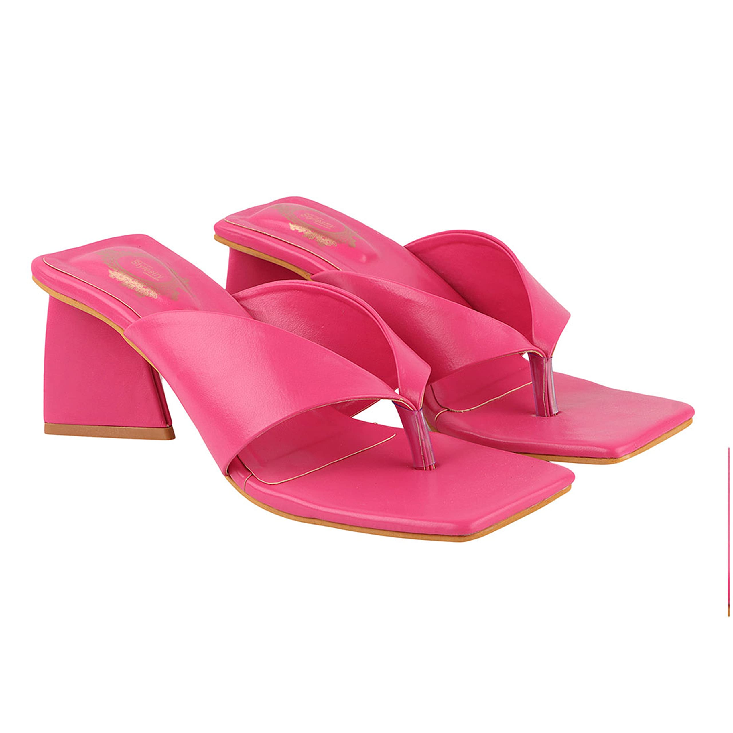 Stylestry Women & Girls Stylish Casual Solid Heels/Chic/Pink/UK6 (B0BQRGGCKJ) Amazon Price History, Amazon Price Tracker