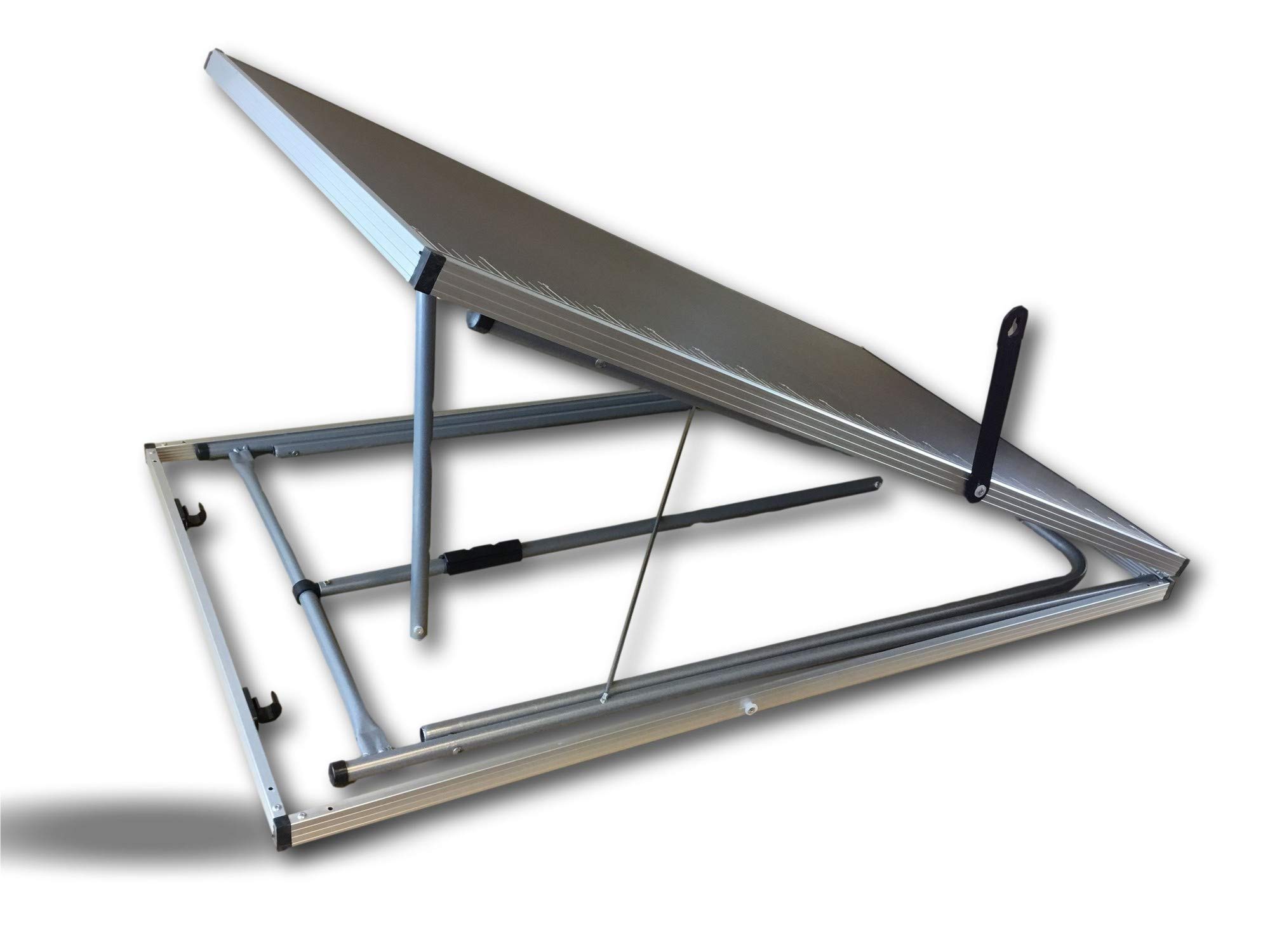 KIBROS Table à encoller de tapissier Aluminium 2 mètres | Encollage Papier Peint découpe matériaux Table d'appoint | Plateau MDF | Piétement Armature Aluminium | Pliante compacte légère TABLCOL