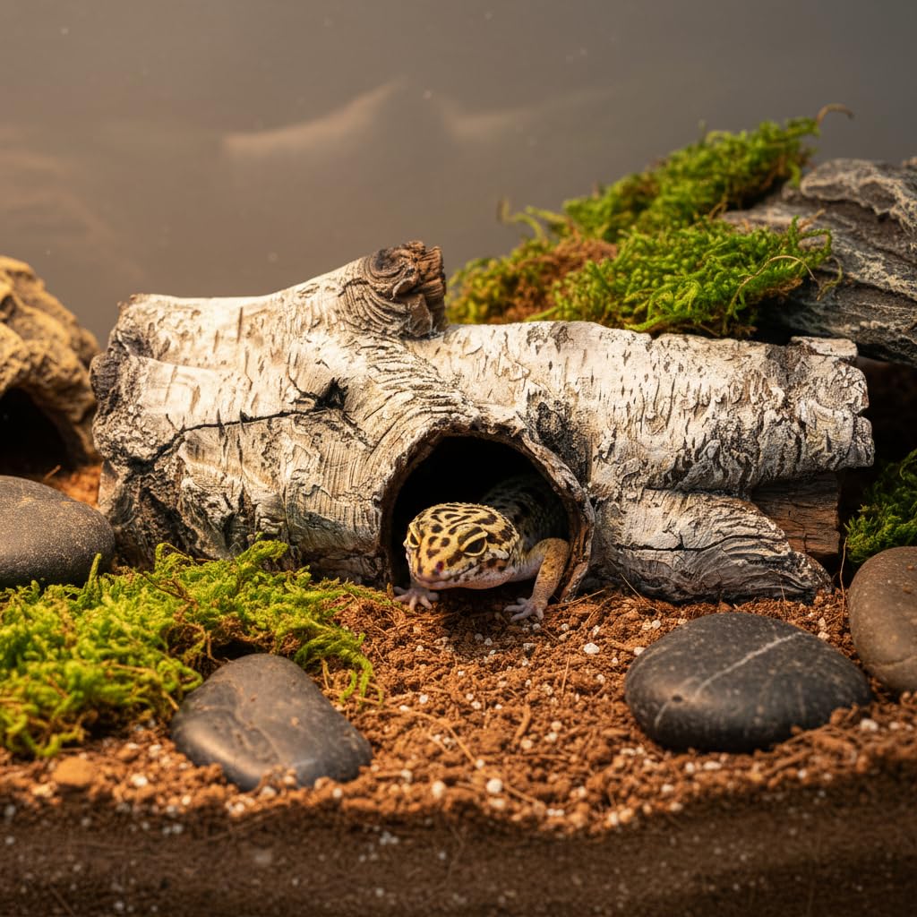 JIHAQUA Decoración de terrario de corteza de resina para acuario, lagarto, piel de serpiente o reptil, lagarto, araña y peces de acuario (corteza mediana A)