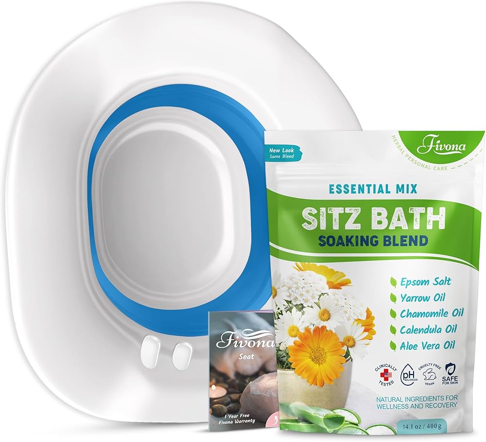 セパバス SEPARATE BATH & TOILET CUSHION SAME Amazon.com: Fivona 2-in-1 Sitz Bath Soak Kit Over The Toilet Seat