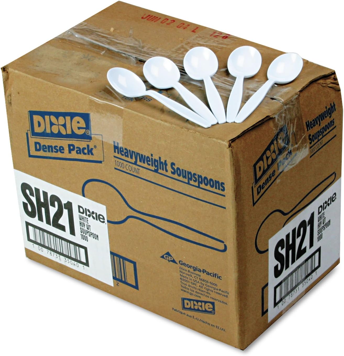 Dixie TH217 Heavywt Plastic Teaspoons, Bulk, 6Inch L, 1000