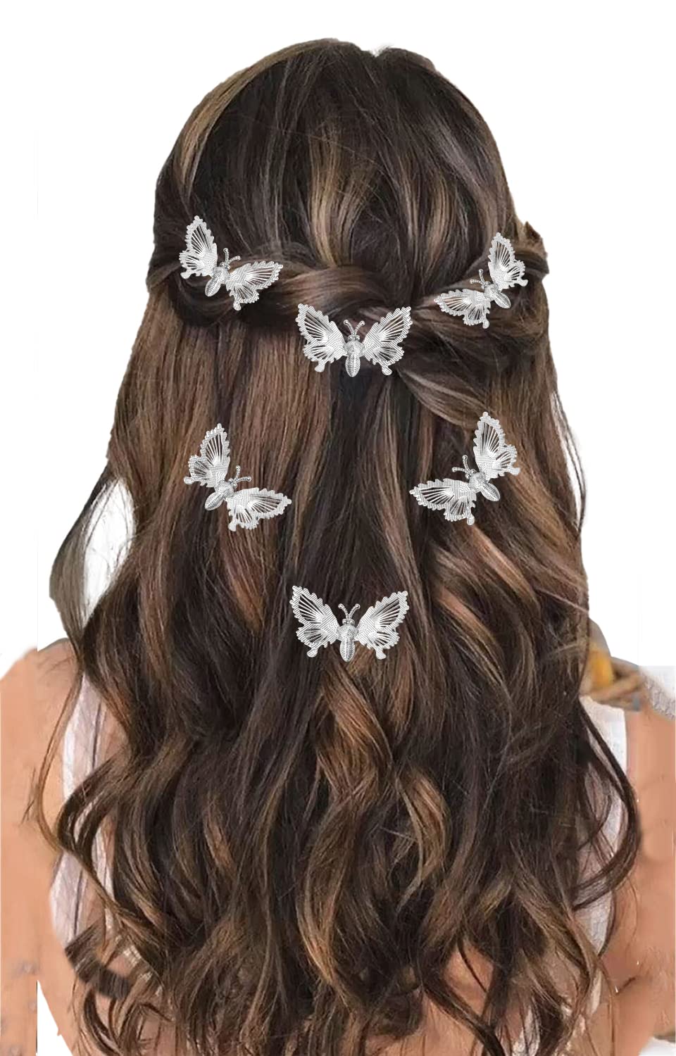 TEMPERIA Hair Accessories For Women’s Stylish- Butterfly Hair Pins for Women’s & Girls – Hair Style Bridal Brooch & Braid for Juda Bun – Hairstyle Decoration Bride Clips – Pack of 6 (Silver) TEMPERIA Hair Accessories For Women’s Stylish- Butterfly Hair Pins for Women’s & Girls – Hair Style Bridal Brooch & Braid for Juda Bun – Hairstyle Decoration Bride Clips – Pack of 6 (Silver)