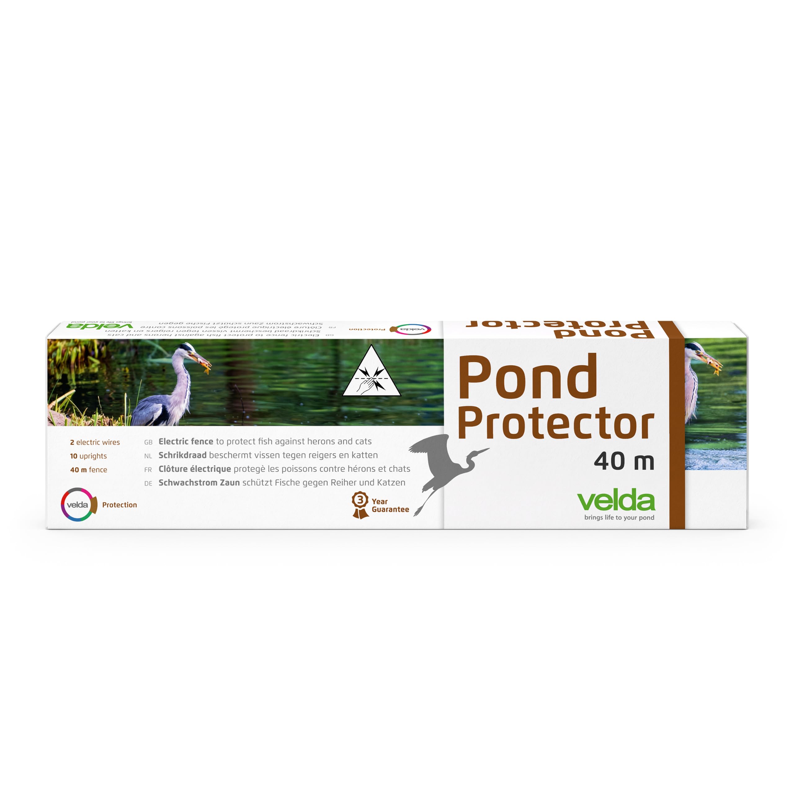 Velda 128020 Protection étang à Faible Courant Clôture Anti héron et Chats 1,1 W, Protection étang