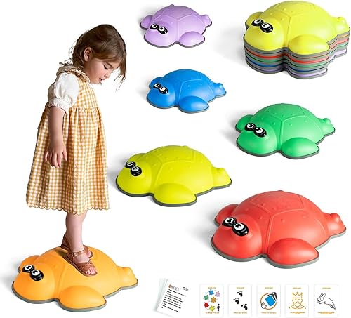 Gentle Monster Stepping Stones para niños, juego de 6811 piezas para equilibrio con parte inferior antideslizante, coordinación de ejercicio y