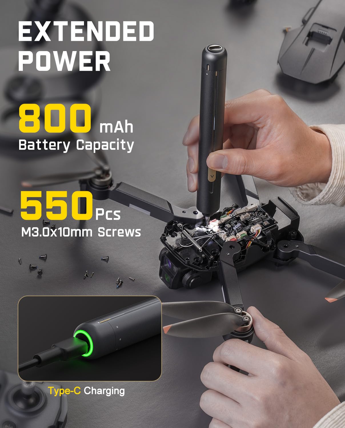 Kit de soldador Fanttik T1 Max y mini destornillador eléctrico E2 Ultra de 3,7 V