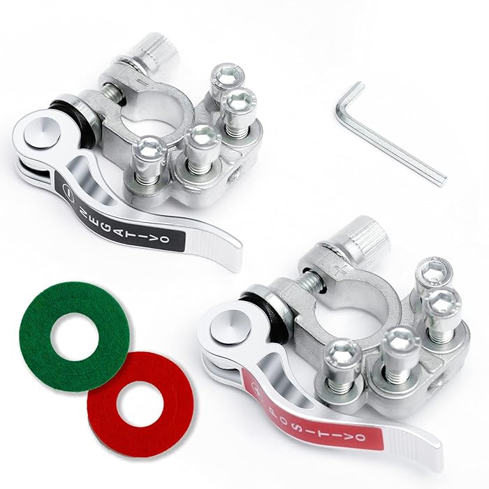 Buy Aoerzn Premium Battery Terminal Connectors, 2Pcs Quick Release