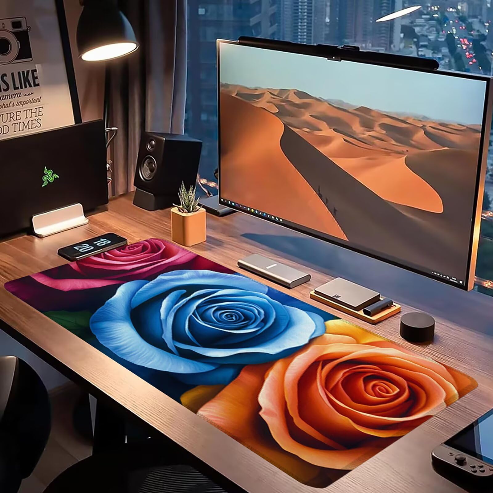 Podkładka pod mysz, XXL 1200 x 600 podkładka pod mysz dla graczy, wodoodporna gumowa podstawa, duża podkładka pod mysz do gier na biurko szyte krawędzie wodoodporna antypoślizgowa do biura różowe