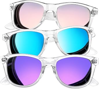 Joopin 3 Pack Square Sunglasses Polarized UV Protection Trendy Sun Glassses Fashion Shades for Women Men