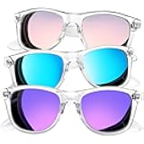 3 Pack Square Sunglasses Polarized UV Protection Trendy Sun Glassses Fashion Shades for Women Men