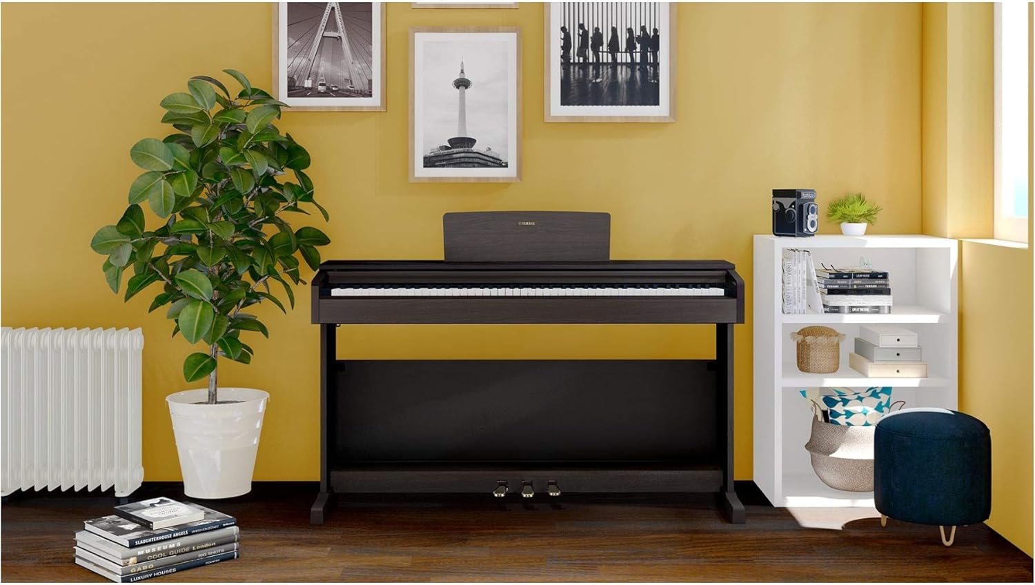 Yamaha YDP144 Arius Series Piano with Bench, Dark Rosewood