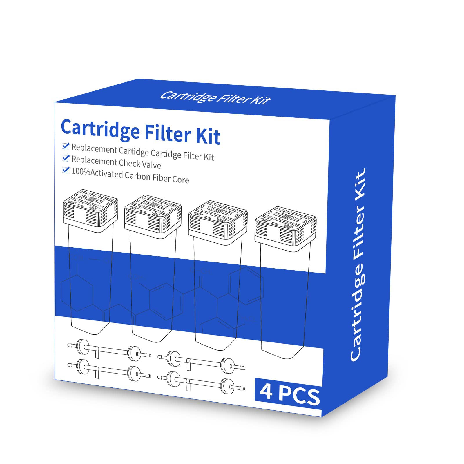 Buy 4 Pack Replacement Cartridge Filter Kit for SC1200, CPAP Filter