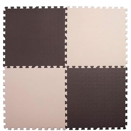 Amazon Osj ジョイントマット 大判 60cm 32枚組eva 防音 ぼうおん 安心 フロアマット プレイマット クッション マット 転倒防止 ペット 断熱 快適 天然素材 敷物 ブラウン ベージュ ジョイントマット オンライン通販