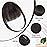 BOGSEA Clip in Bangs 100% Human Hair Bangs with Temples Bangs Hairpieces for Women Clip in Fake Bangs for Daily Wear (Dark Brown)
