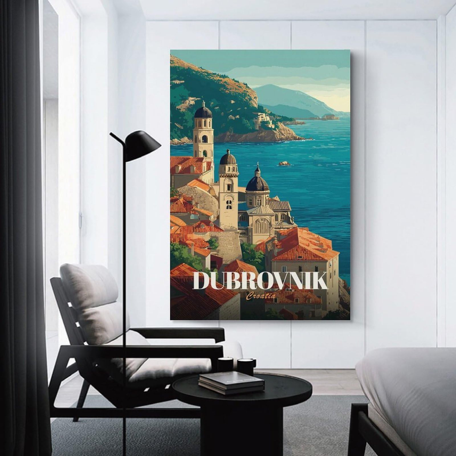 Junmoney Dubrovnik, Croatia Travel (3) Canvas Wall Decor 24x36inch(60x90cm), for Workspace Walls, Study Corners Or Bedrooms, Decorative Artwork for Productive Spaces