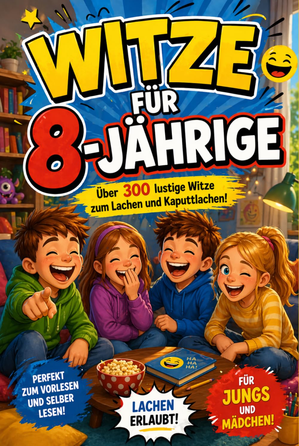 Witze für 8 Jährige: Über 300 lustige Witze zum Lesen, Vorlesen und Weitererzählen