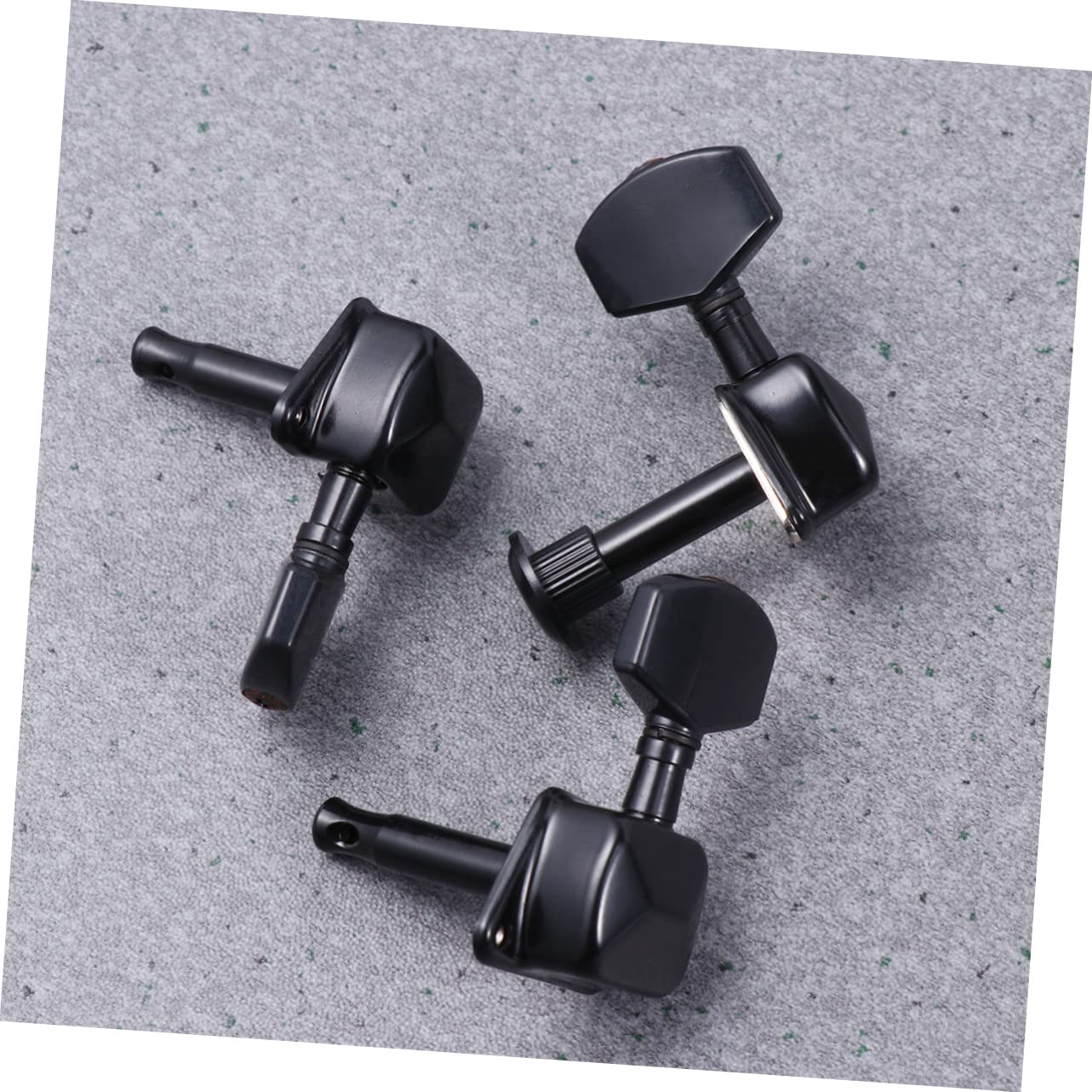 Abaodam 3er-sets Ersatz Für Abgenutzte Stimmwirbel Robuste Gitarren-stimmgeräte Aus Metall 3r3l-stimmschlüssel Für Gitarre Und Bass Schwarz 6 Stück * 3