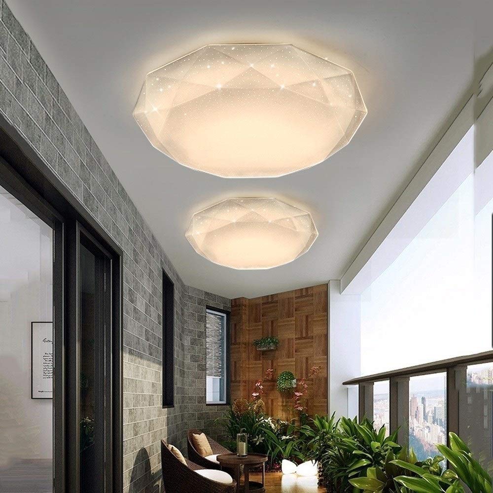 Nordic Creative Lampa sufitowa LED, oprawa IP65, efekt świetlny błyszczącej gwiazdy, 24W, naturalna biel 6000K, okrągła lampa LED o średnicy 15.7” Przedszkole, salon, pokój dziecięcy, korytarz needed
