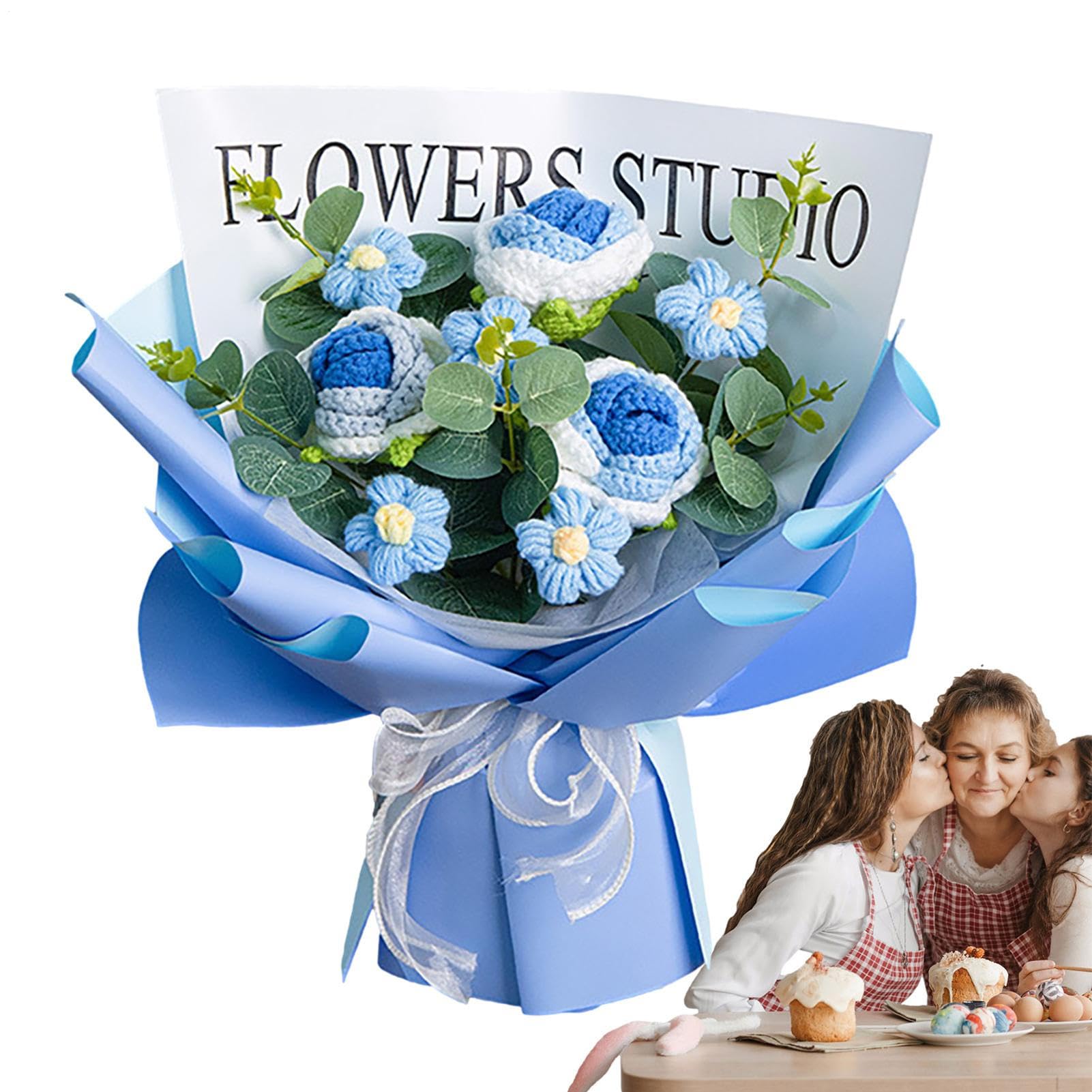 Bouquet de roses au crochet idée cadeau anniversaire et mariage