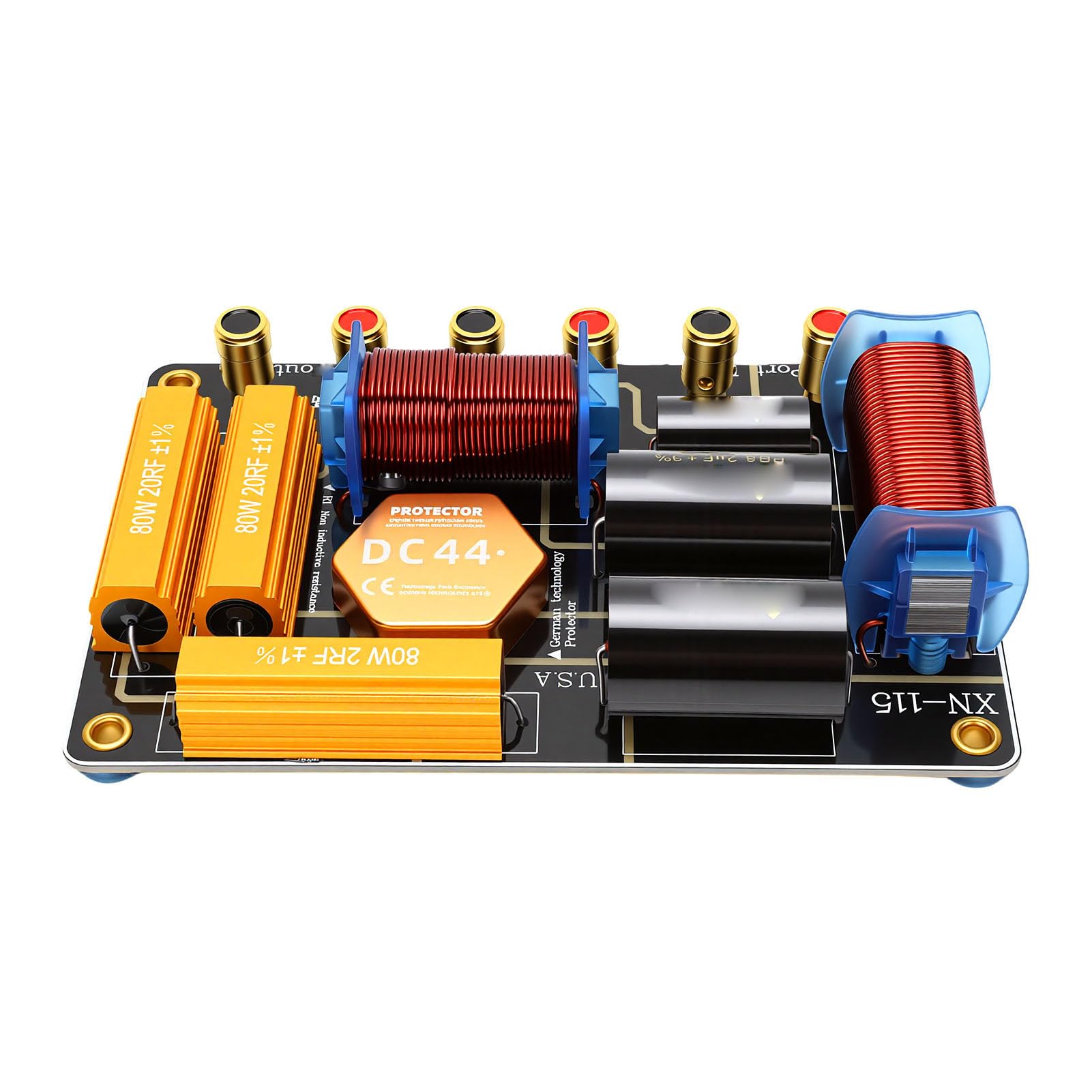 Crossover per Altoparlanti a Due Vie Ad Alta Potenza con Design Resistente Al Calore per Altoparlanti Doppi da 10-12 Pollici, Divisore di Frequenza da 550 W per Professionale, Ideale per i