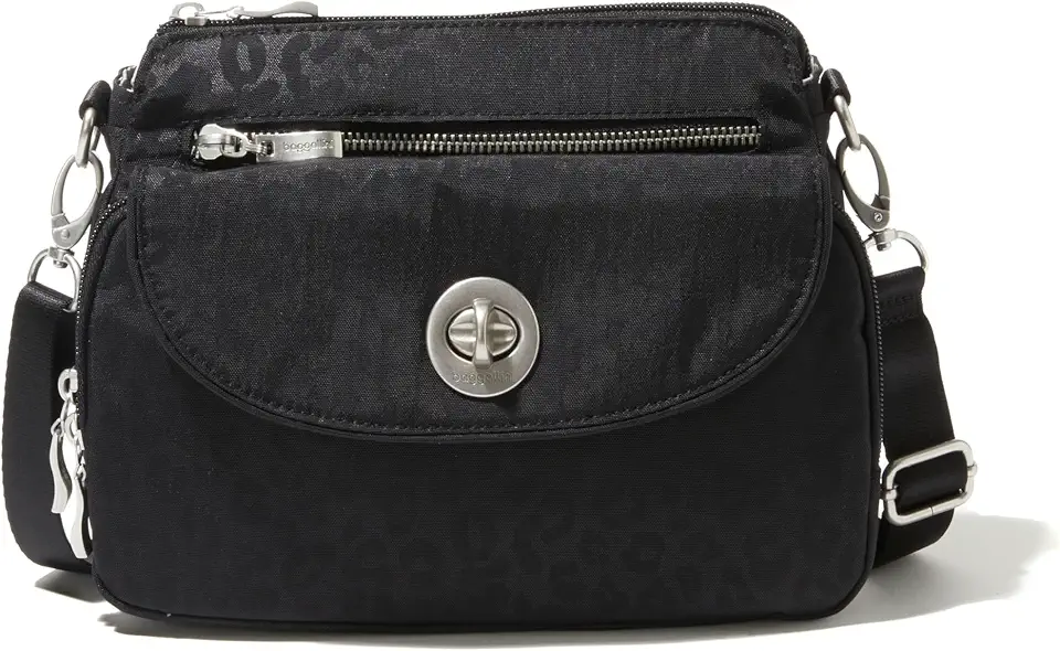 Baggallini Calais Crossbody Cheetah Emboss