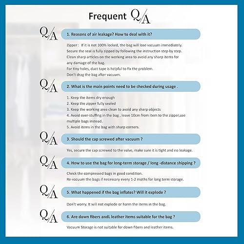 Miniatura 7 de 20 bolsas de almacenamiento al vacío, bolsas de ahorro de espacio (4 Jumbo/4 Grandes/4 Medianas/4 Pequeñas/4 Enrollables) de compresión