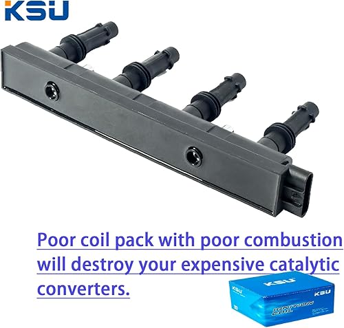 Miniatura 4 de KSU Paquete de bobinas de encendido compatible con Buick Chevrolet Chevy Cadillac Cruze Encore ELR Sonic Trax Volt 1.4L Turbocharged D521C 55577898