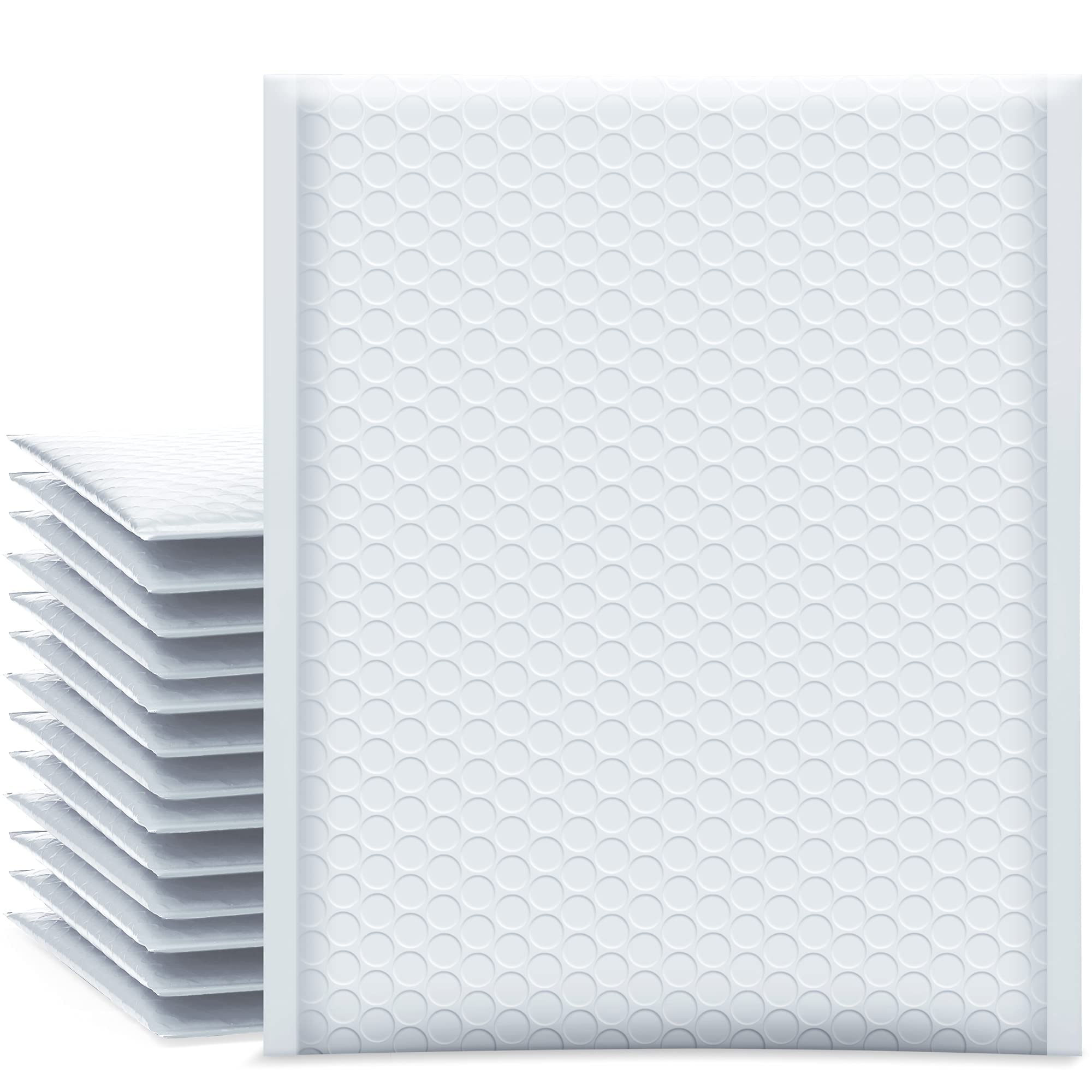 UCGOU 7.25x12 Inch White Padded Envelopes Water Proof Poly Bubble Mailers Self Seal Mailing Envelopes 25pcs