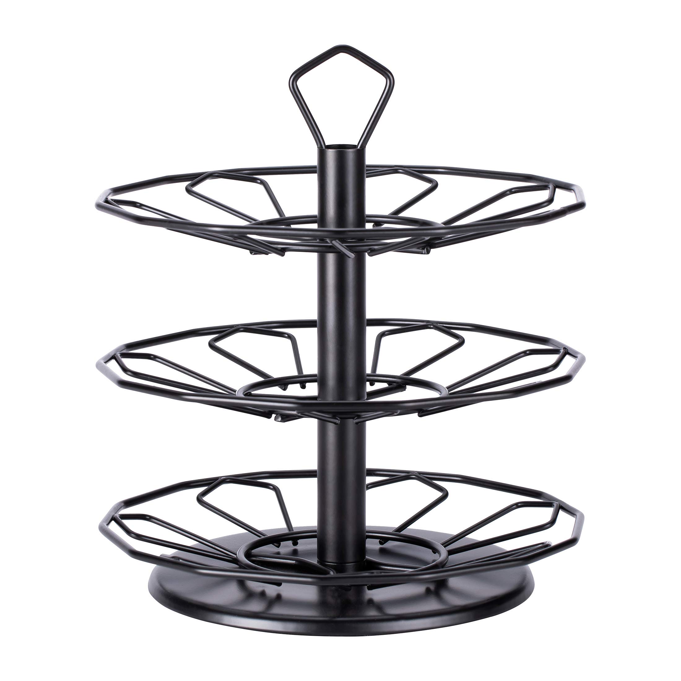 Keurig Pod Holder FlagShip 3-Tier K-Cup Carousel Metal Rotating