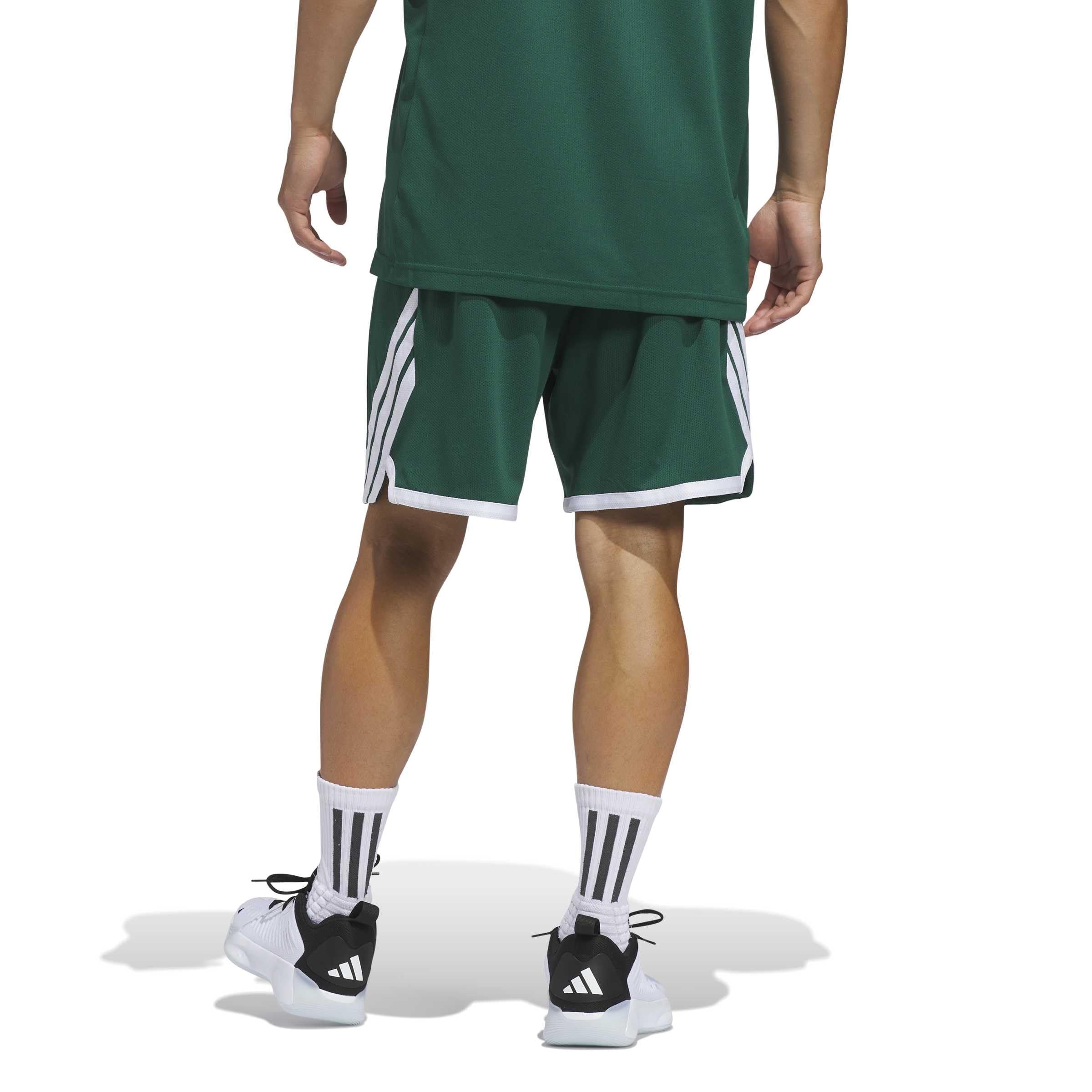 adidas Hombre M Everyday Pro Bball Short Shorts, Team Dark Green/White, XL