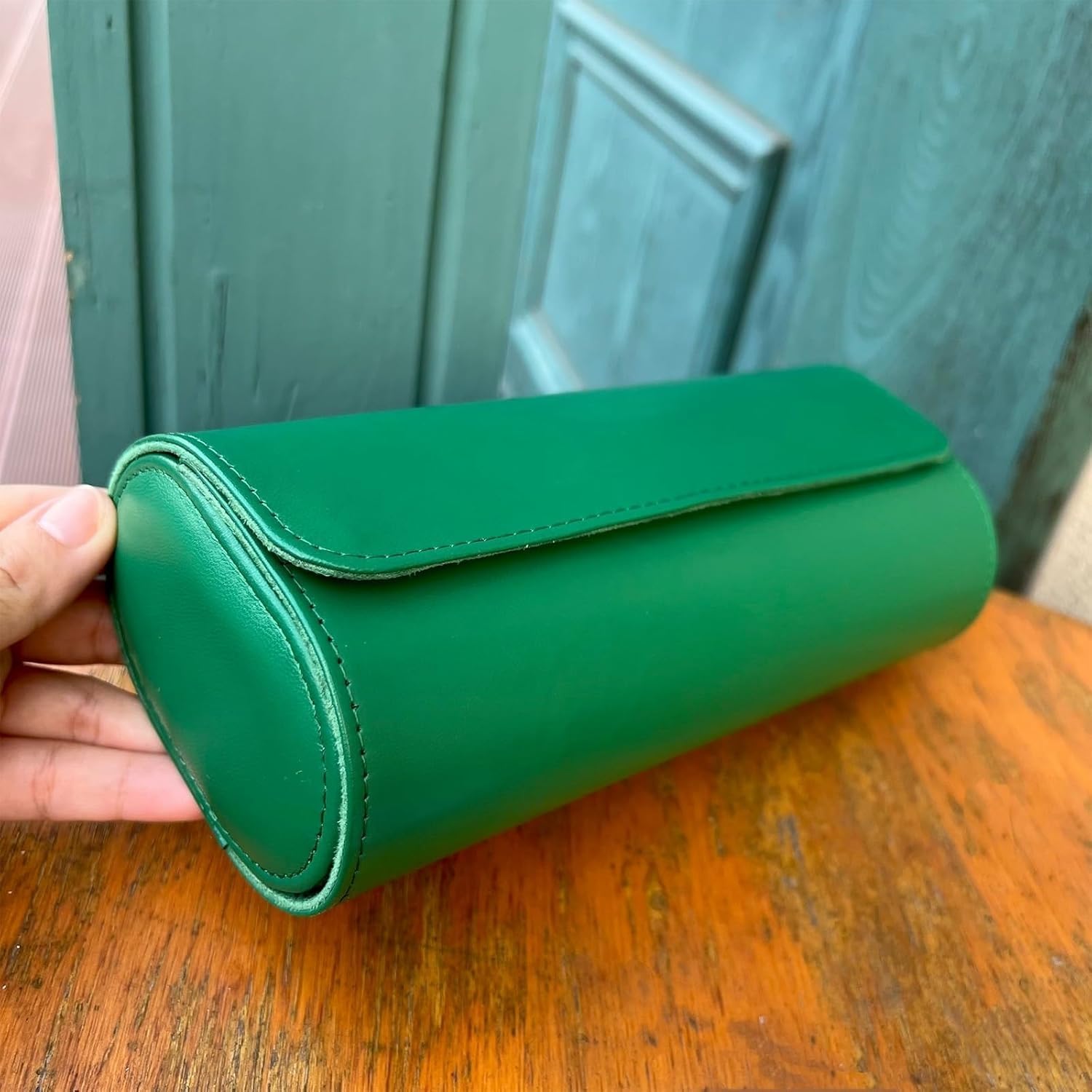 Tragbare Uhrentasche, Aufbewahrungsbox Für Mechanische Uhren, Uhrentasche Aus Leder, Uhrenaufbewahrungsbox, Geeignet Für Die Meisten Uhren Und Smartwatches（One Color-3 Slots）