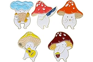 5PCS Mushroom Enamel Brooch Pins