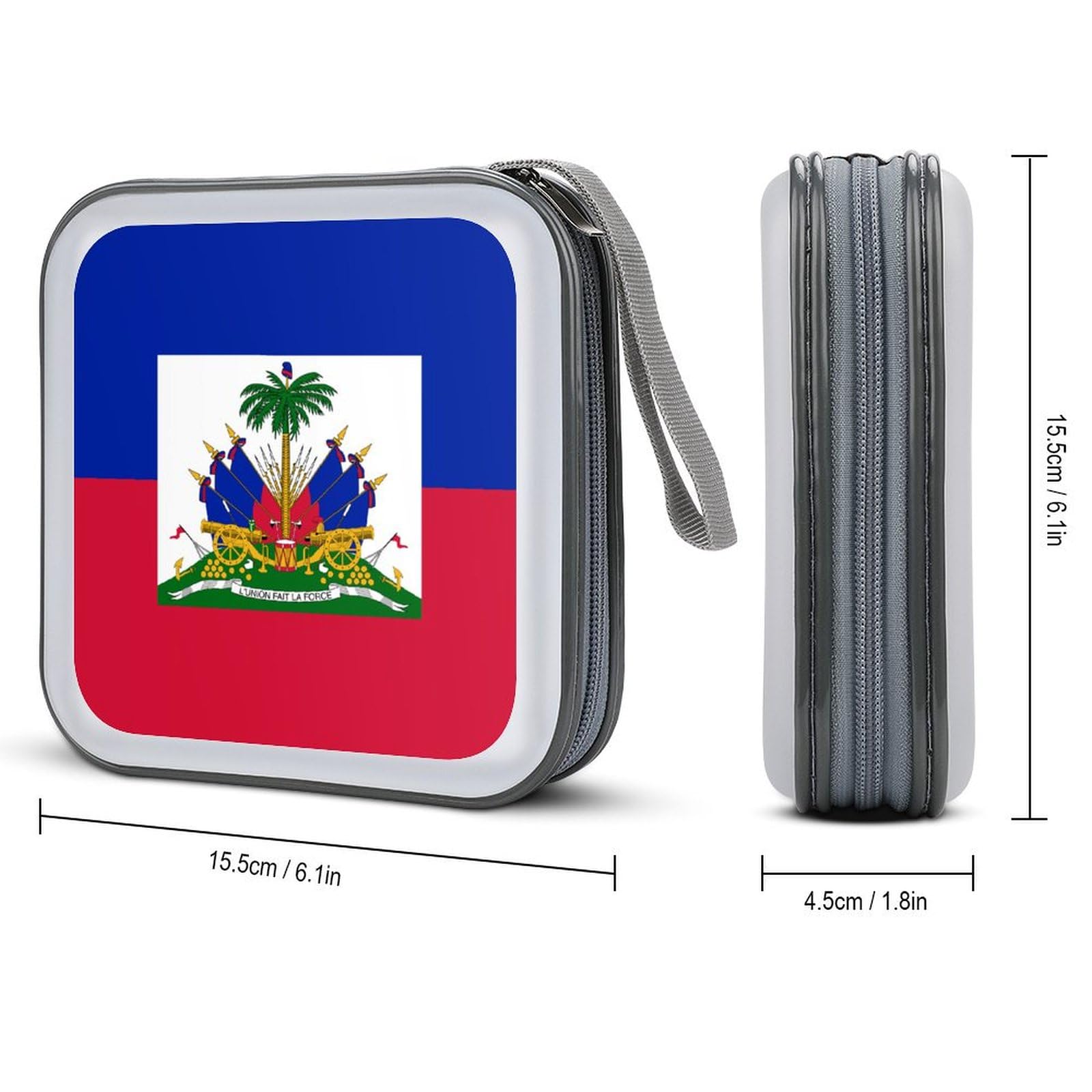 Haiti Flag CD Case DVD Storage Case Portable