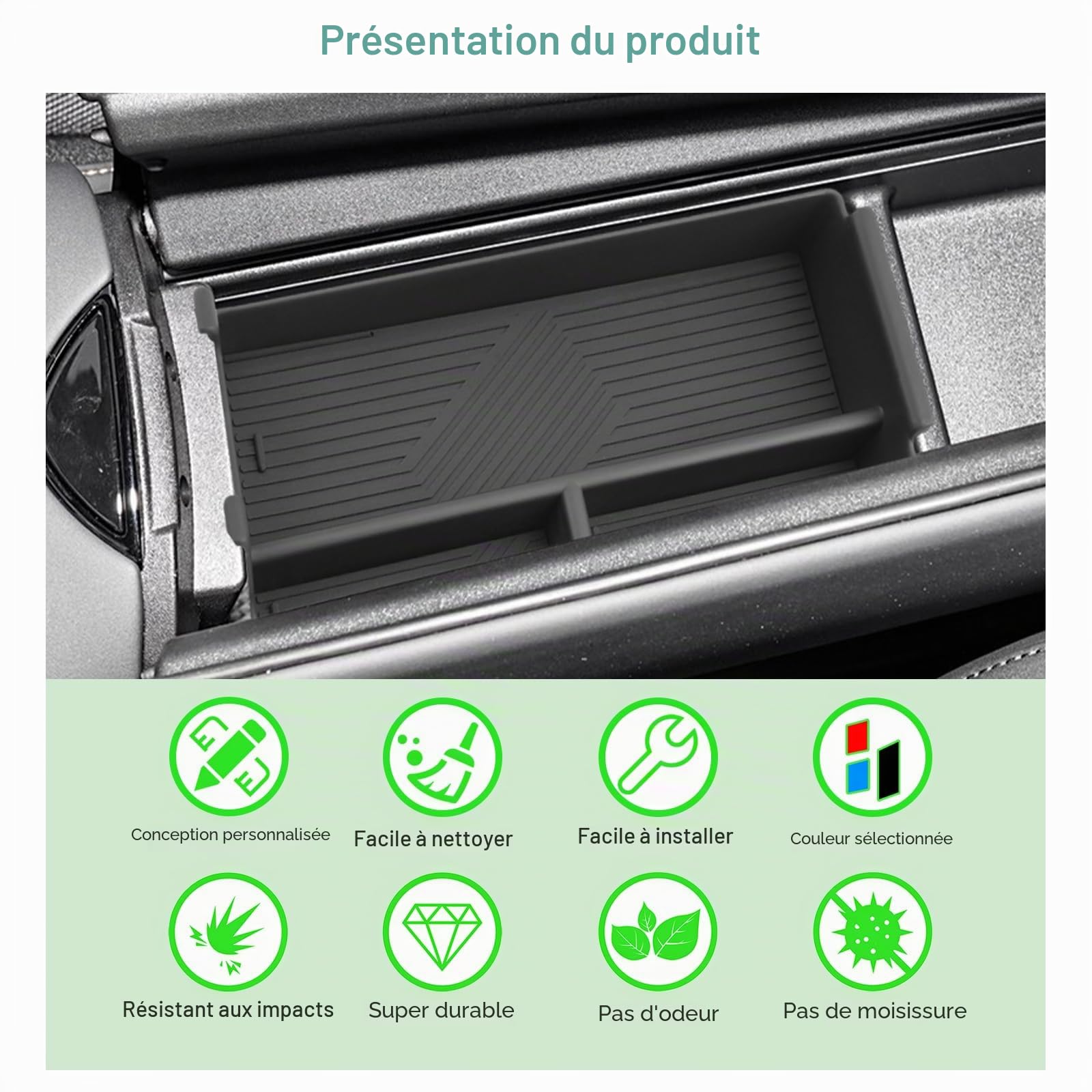 GAFAT Compatible avec Cupra Tavascan 2025 2026 Boîte de Rangement pour Console Centrale, Nouveau Tavascan 2025 Accoudoir Tavascan VZ Organisateur Plateau, Boîte à Gants, Accessoires Tavascan