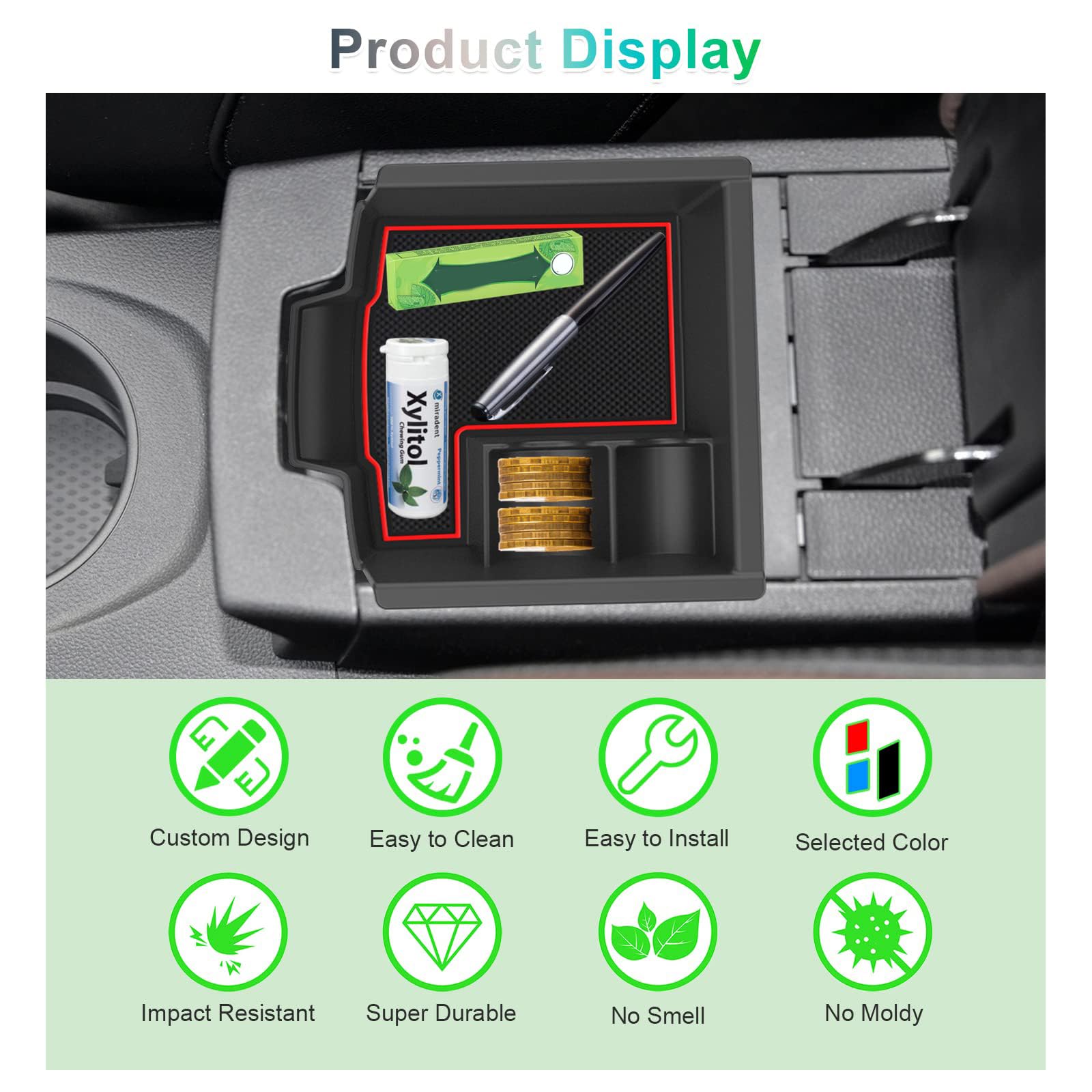 Boîte De Rangement Console Centrale GAFAT Pour Renault Captur 2 Hybrid E-Tech 2020-2024 - Organiseur 9,3" Easylink Derrière L'Écran