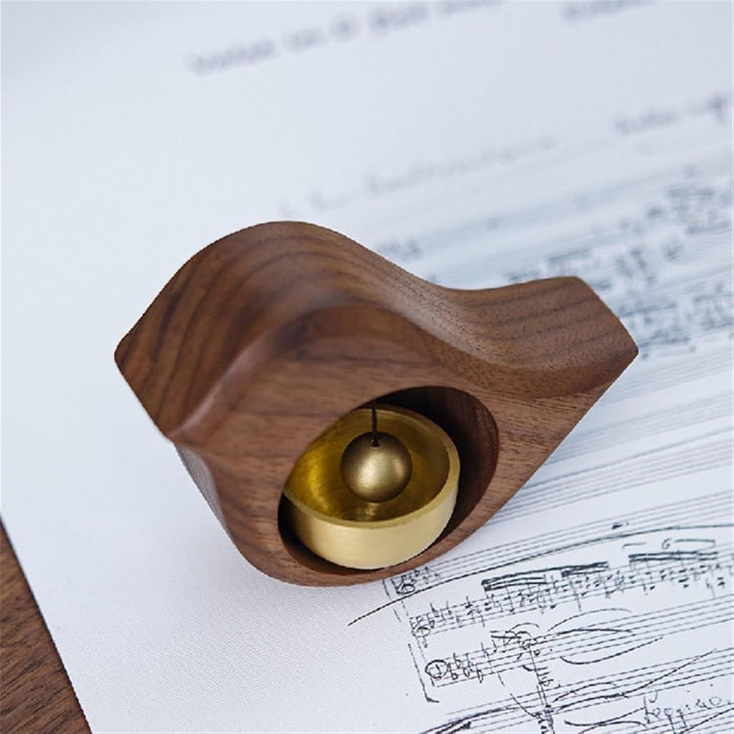 Magnetic Wooden Doorbell, Shopkeepers Bell for Door Opening, Bird Hanging Bell, Suitable for Wooden Doors, Glass Doors, Refrigerators