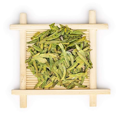 Miniatura 2 de oriarmcha Té Mingqian Longjing 2023 de grado especial  Té verde Dragon Well Hoja suelta  Cultivado ecológicamente 3.53 oz con cierre de cremallera