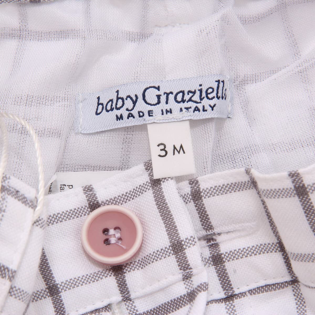 7930AH bermuda bimbo boy white/grey cotton shorts