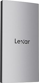Lexar 2TB ES3 Portable SSD, Up to 1050MB/s Read & 1000MB/s Write, Compatible with PC & Mac, Tablets, Smartphones, External Solid State Drive, Silver (LES3XXX002T-RNSAU)