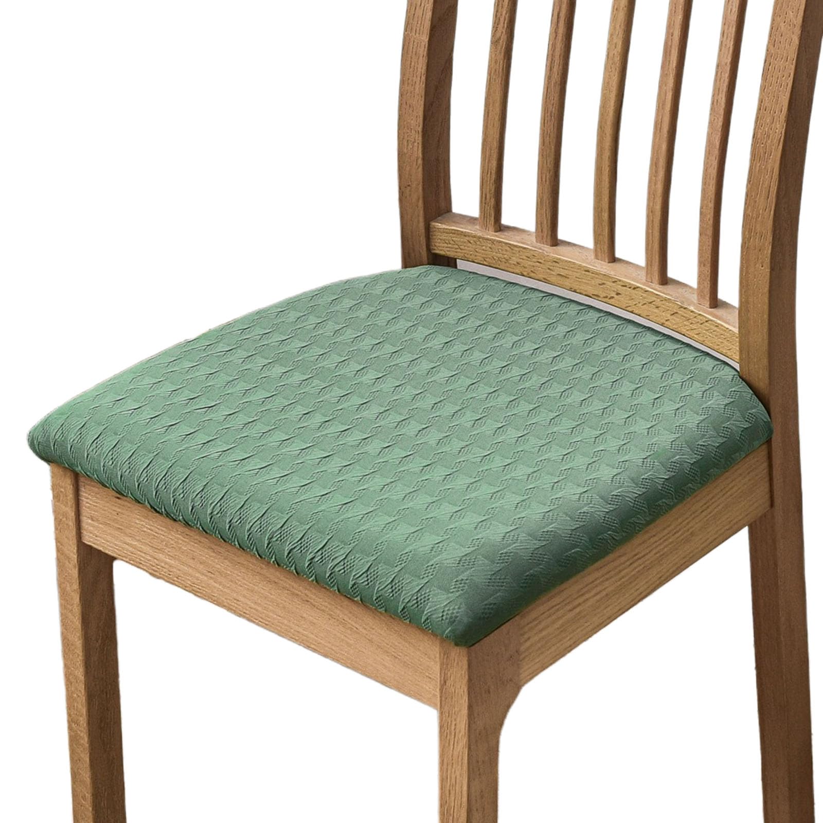 Housse de chaise jacquard lot de 2 vert pour relooker la cuisine et le bureau