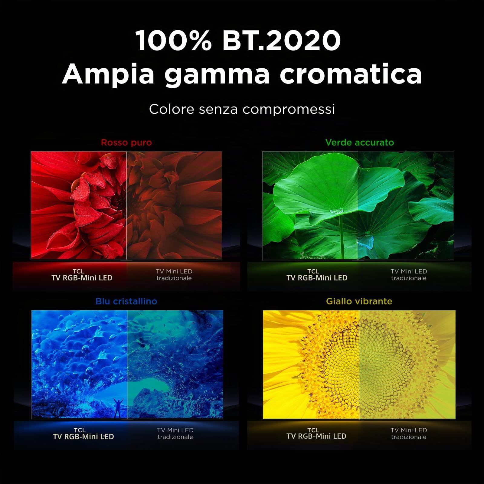 TCL 75RM7L – Smart TV RGB‑Mini LED 4K HDR10+ da 75", 2.000nit | 1,800 Precise Color Zones, Dolby Vision IQ & Atmos, 2.1 Onkyo Sound, Game Master, 144Hz VRR, Apple AirPlay 2
