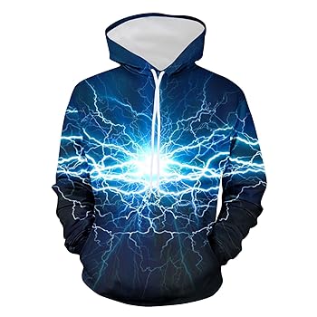 Zeiyignr Unisex 3D Printed Hoodies Casual Loose Fit Long