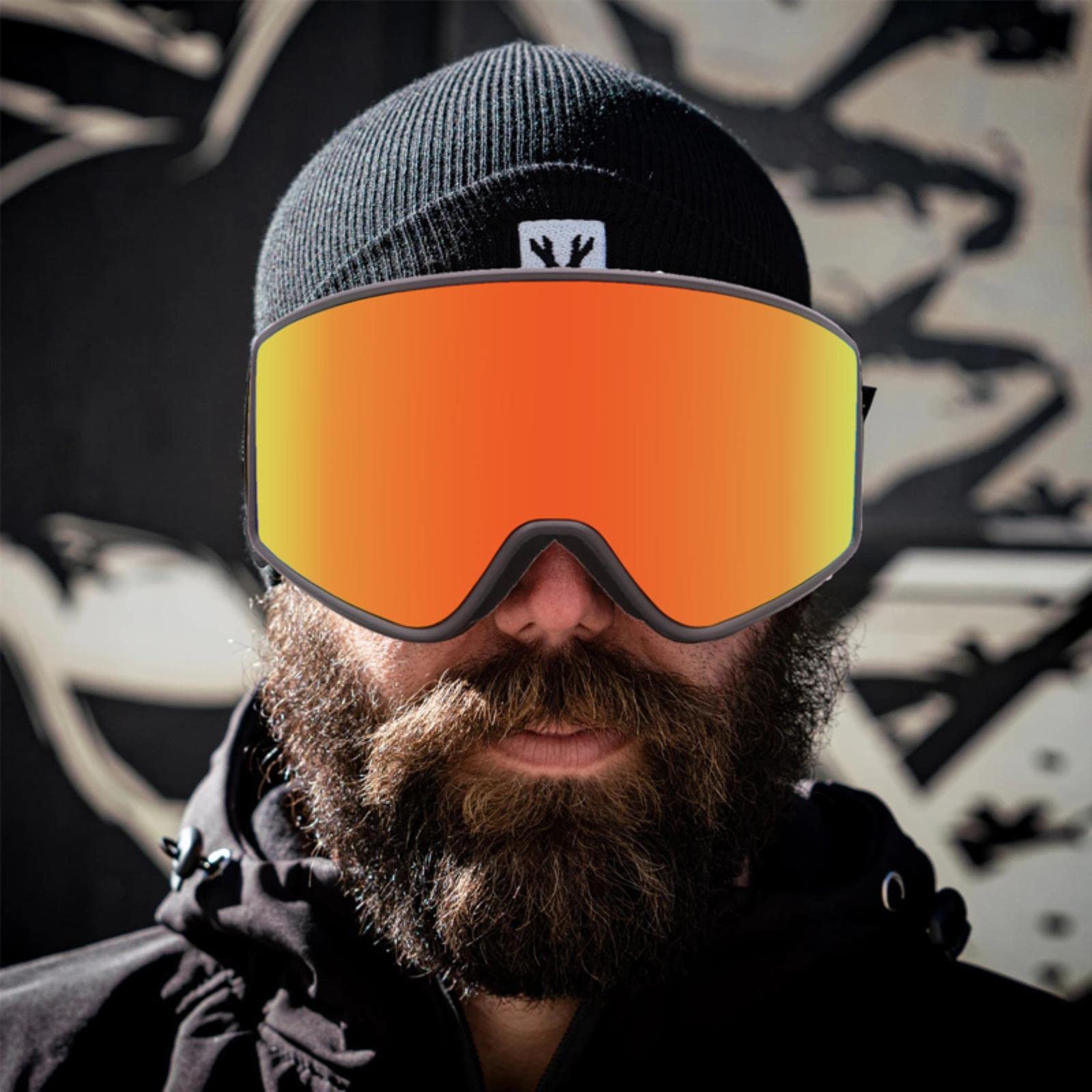 Gogle narciarskie, Nowe zimowe gogle narciarskie do sportów na świeżym powietrzu, męskie i damskie, dwuwarstwowe, przeciwmgielne, duże okulary narciarskie, okulary do wspinaczki narciarskiej(C2)