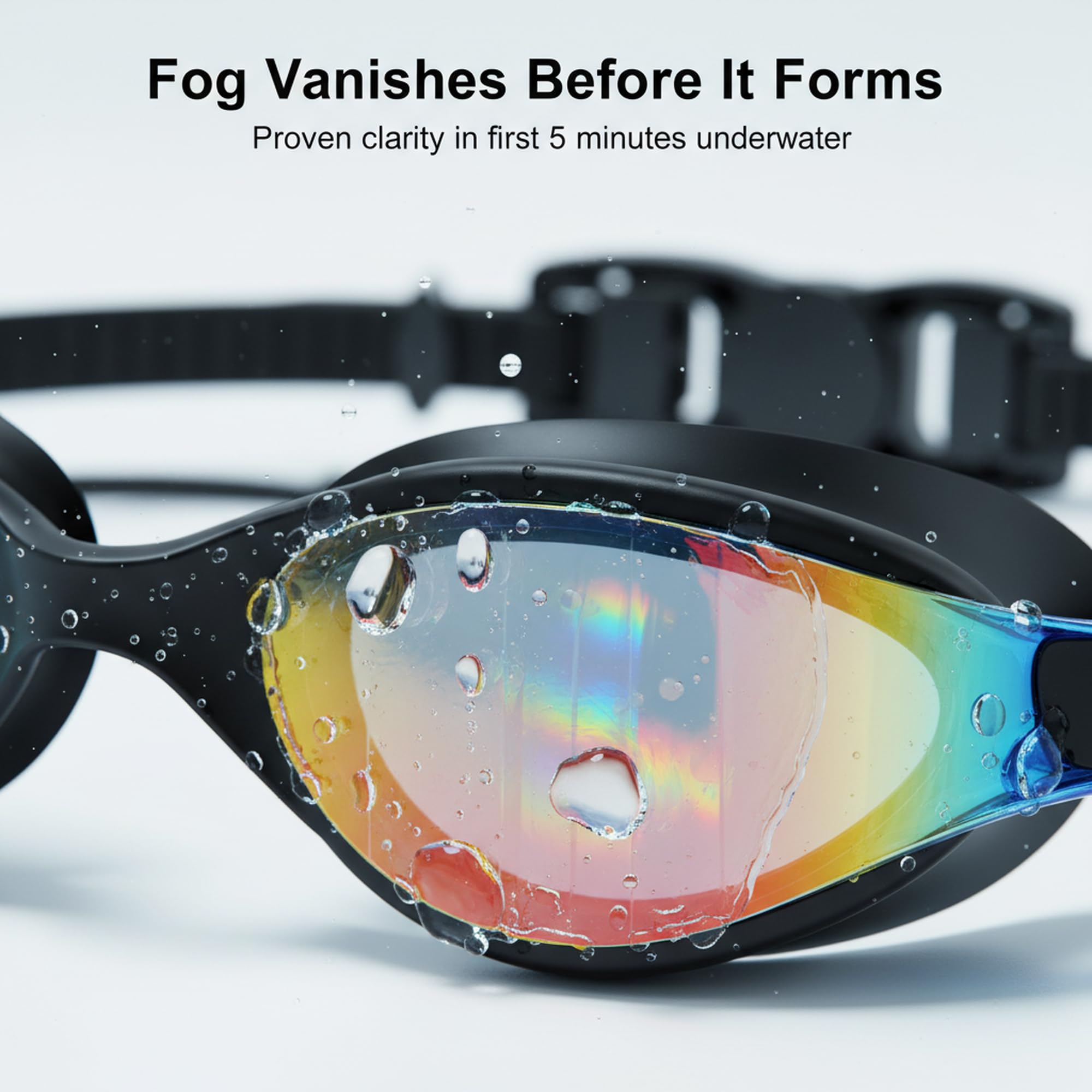 Antivaho Gafas De NatacióN General | Profesional Lentes Galvanizados, ProteccióN UV, 3D Sello De Silicona | Impermeable Gafas Piscina Adultos & Adolescentes - 3