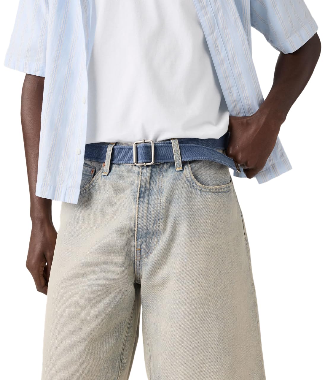 Levi's Herren Washed Down Cotton Web Gürtel