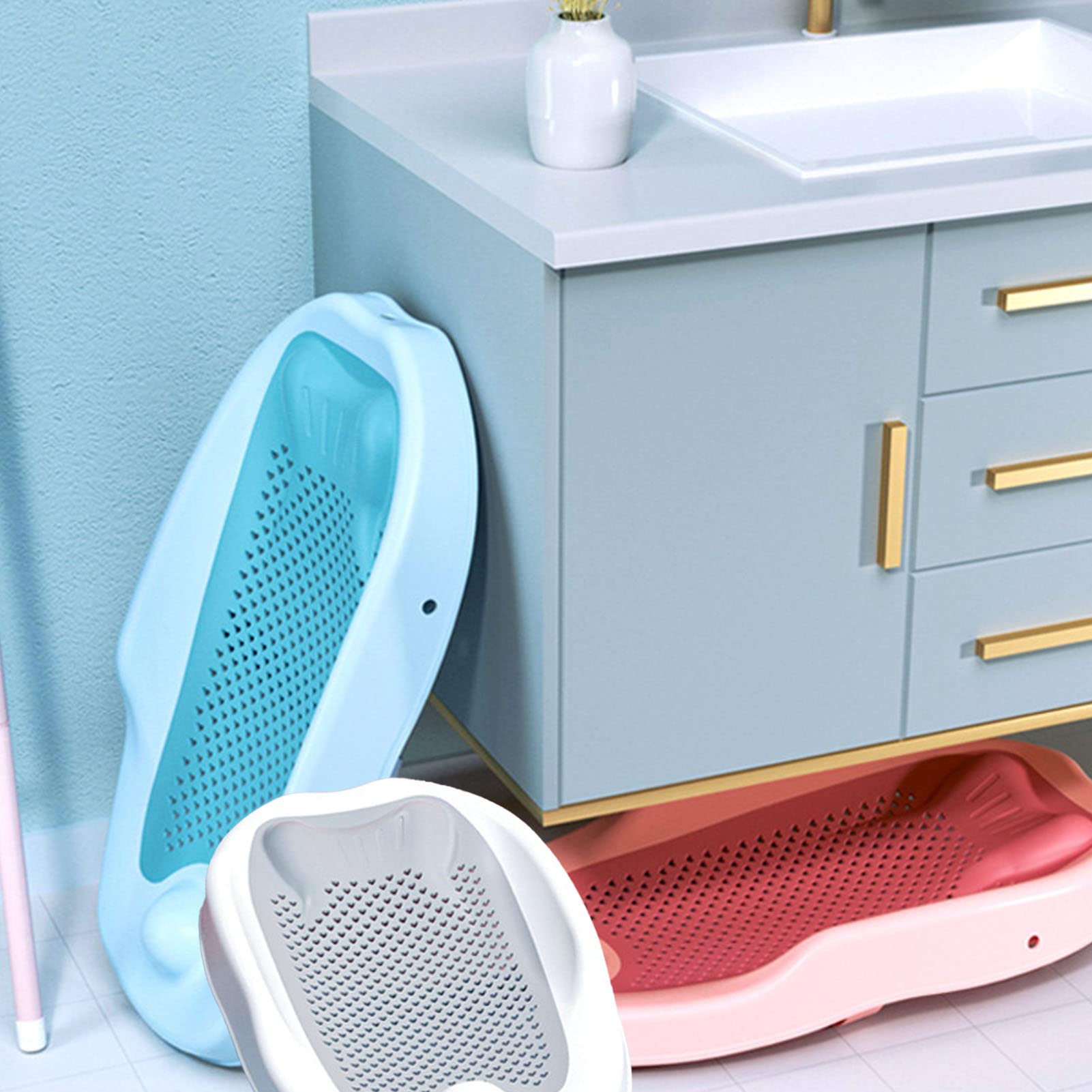 Supporto Doccia Bambini In Piedi,Altezza Regolabile,Con Base Antiscivolo,Supporto Doccia Bambini In Piedi Per 8 A 36 Mesi