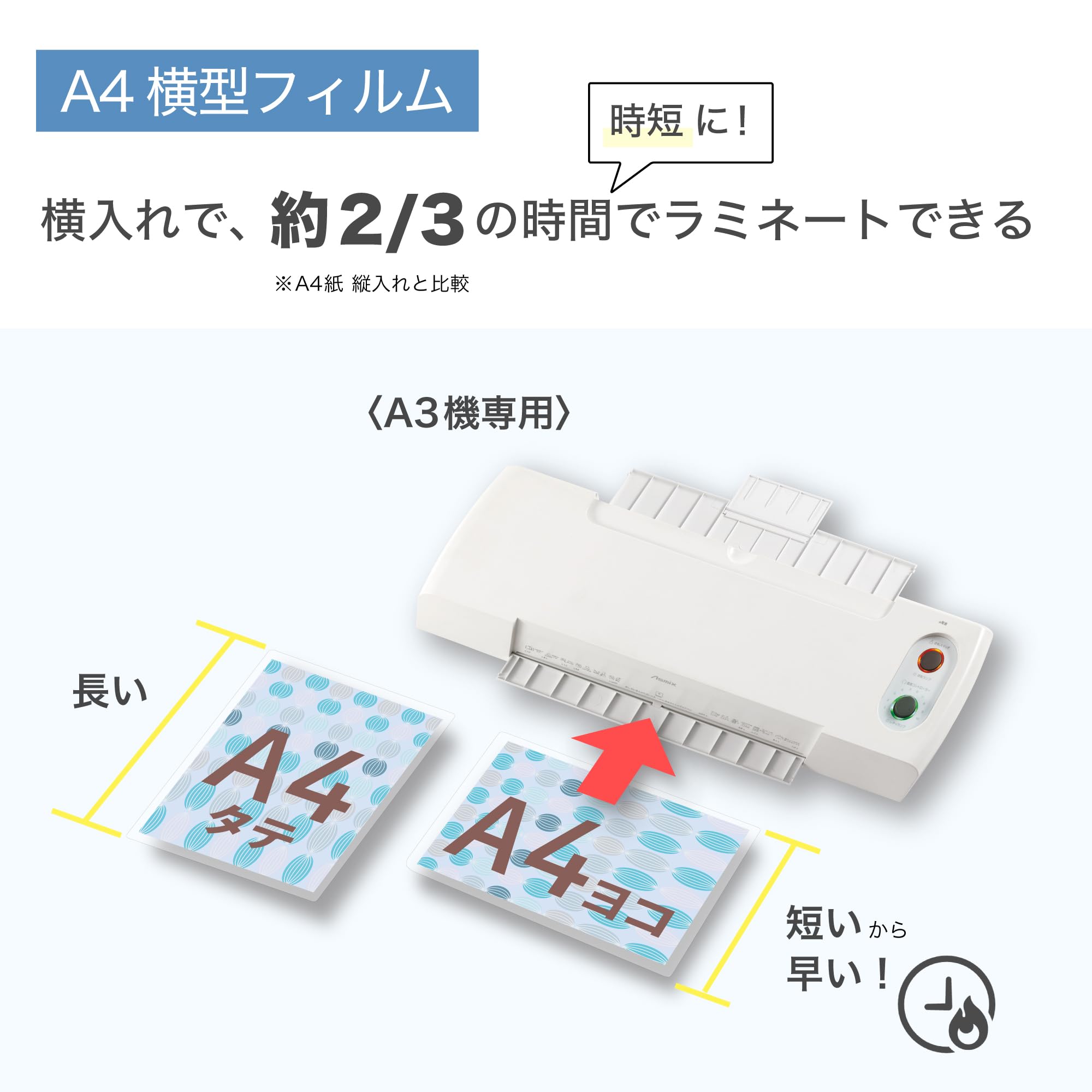 Amazon | アスミックス ラミネートフィルム BH920 A4 横入れ 100枚入