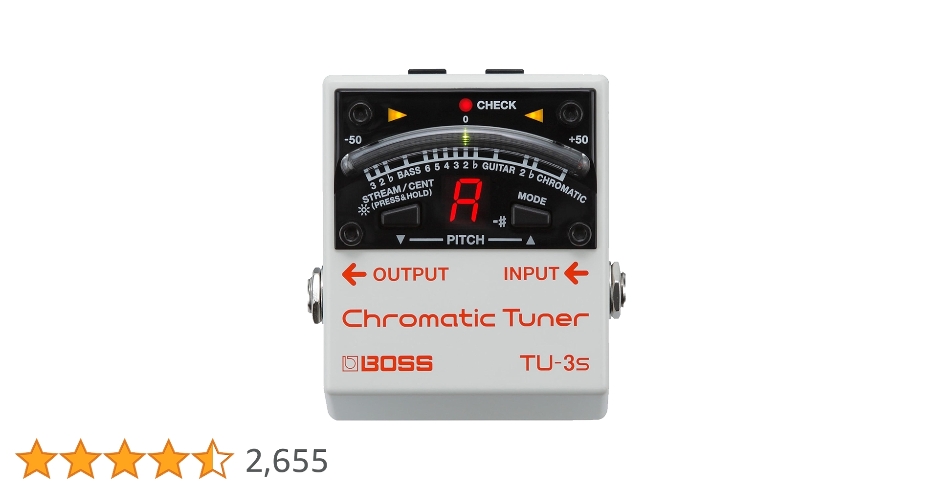 BOSS TU-3S Ultra-Compact Chromatic Tuner | Industry-Standard