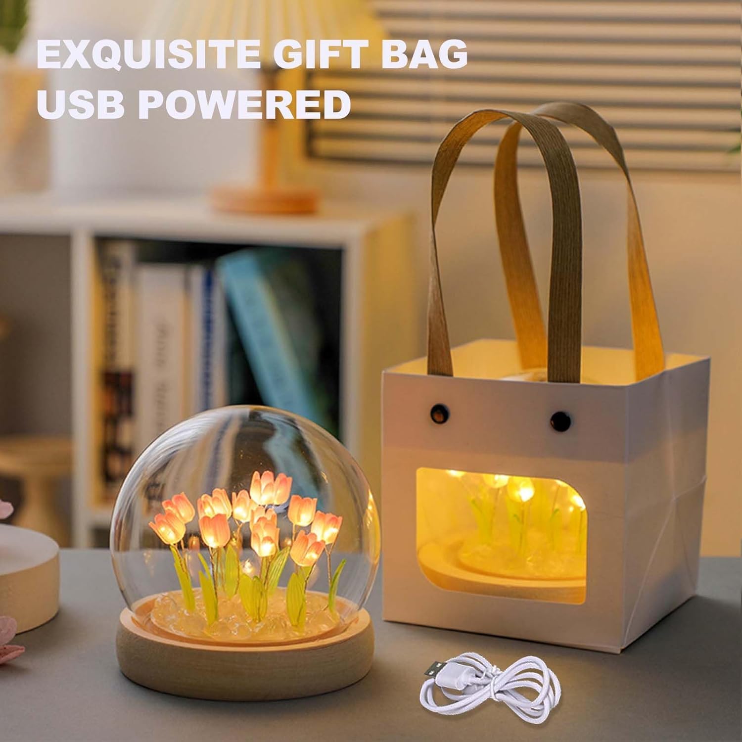 Buy KRIVAZ Unique Handmade Tulip Flower Night Light | DIY Cute