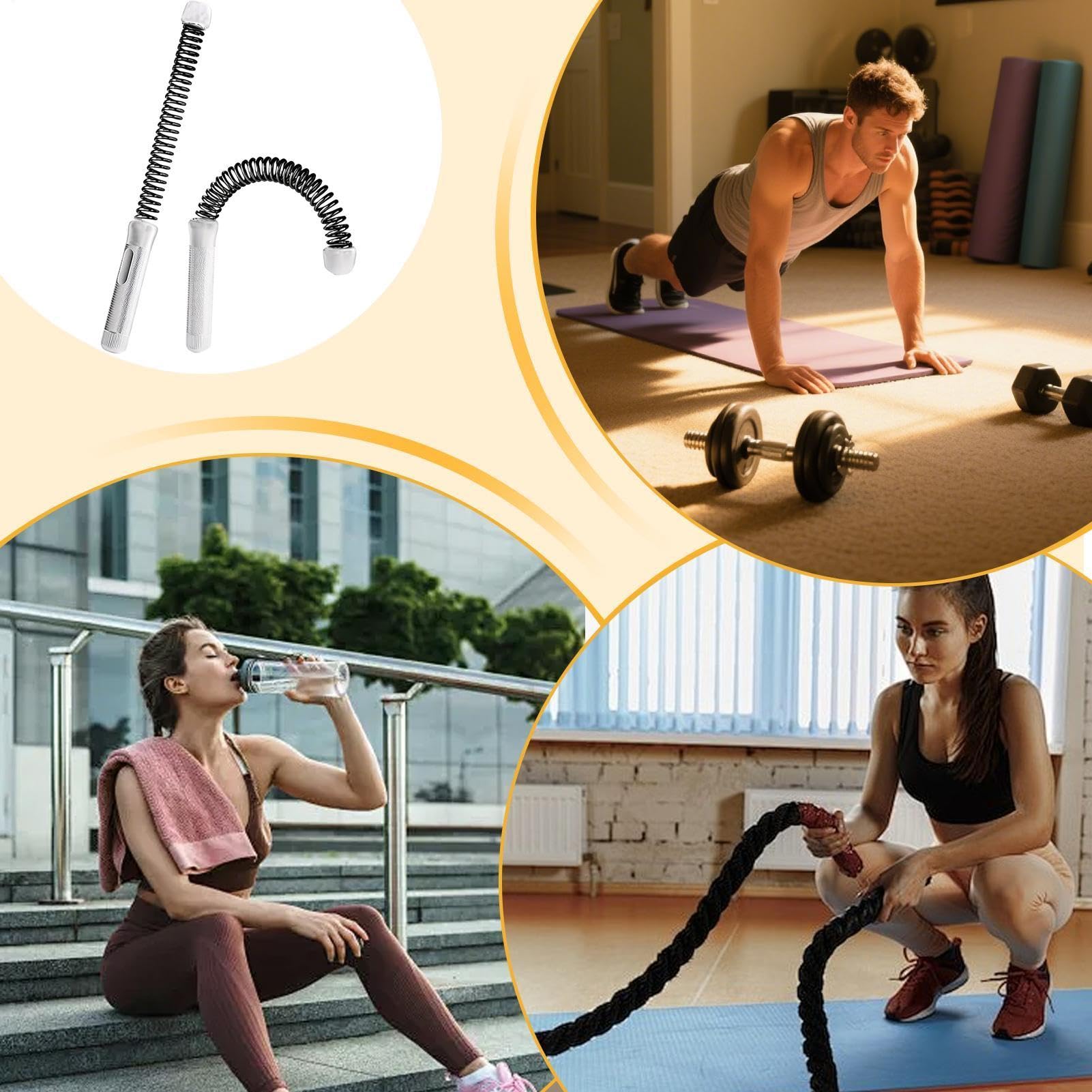 Cuerdas de combate cargadas, equipo portátil de entrenamiento de fuerza de cuerpo completo, cuerda de entrenamiento sin cables para gimnasio en casa, para entusiastas del fitness cardio velocidad